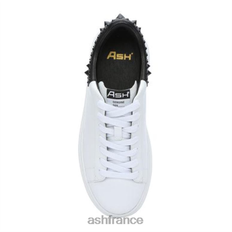 ASH baskets cloutées à plateforme moby studs 0HP8B3 peau blanche