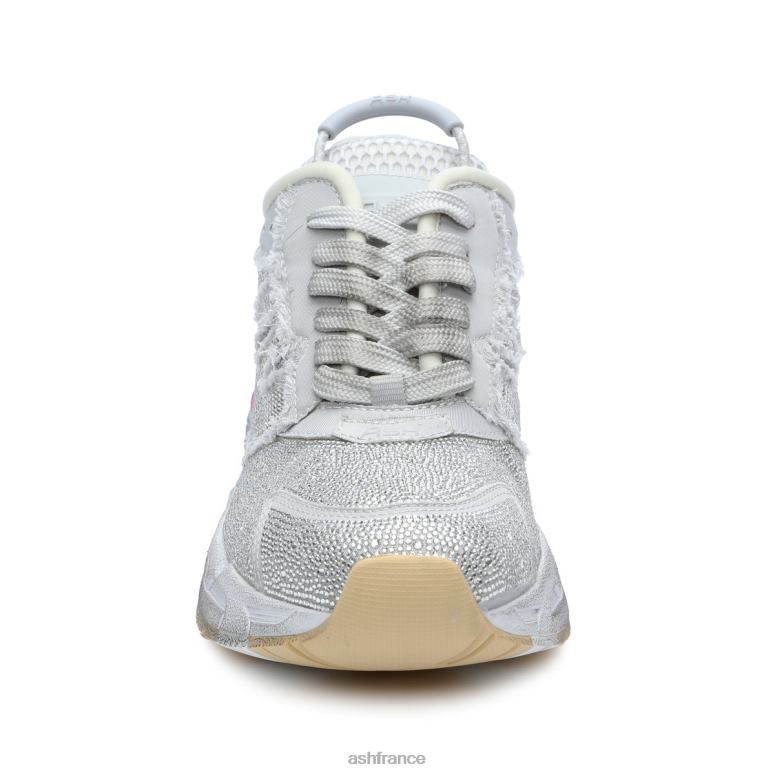 ASH baskets de mode à paillettes de strass de course 0HP8B11 argent