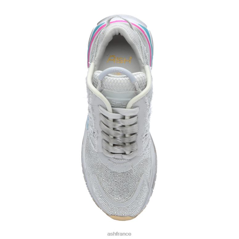 ASH baskets de mode à paillettes de strass de course 0HP8B11 argent