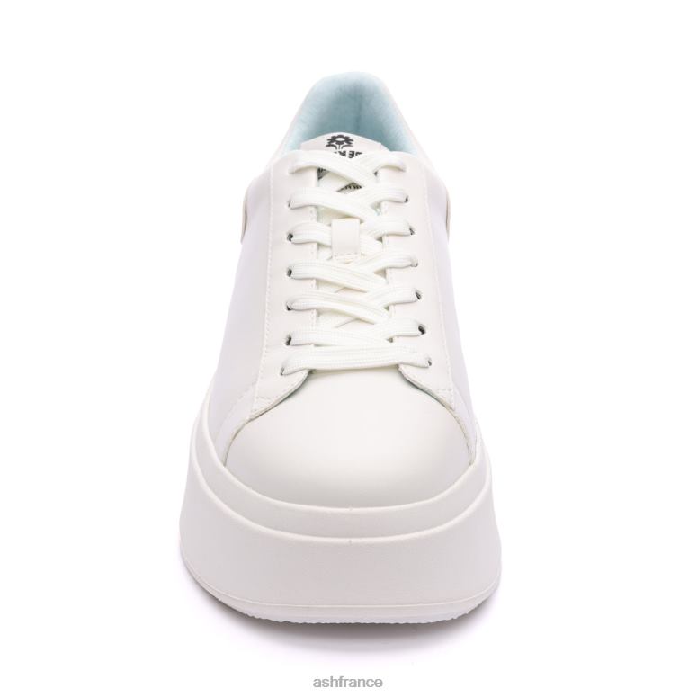 ASH baskets à plateforme moby be kind 0HP8B5 blanc/bleu brume