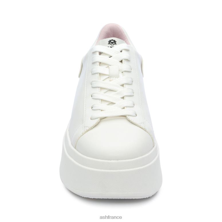 ASH baskets à plateforme moby be kind 0HP8B6 blanc/rose cristal