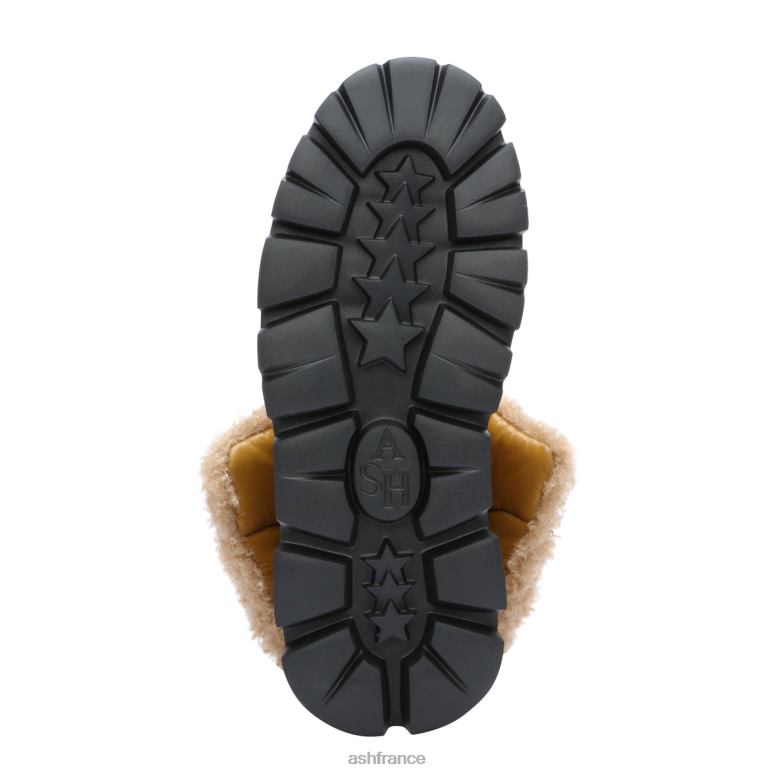 ASH bottillons d\'hiver en nylon et fausse fourrure jennie 0HP8B93 brun doré