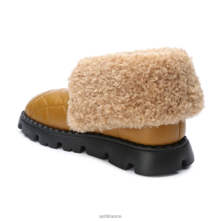ASH bottillons d\'hiver en nylon et fausse fourrure jennie 0HP8B93 brun doré