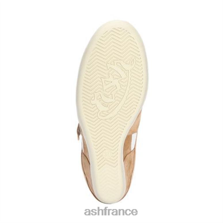 ASH baskets compensées bowie bis 0HP8B22 brun doré/blanc cassé