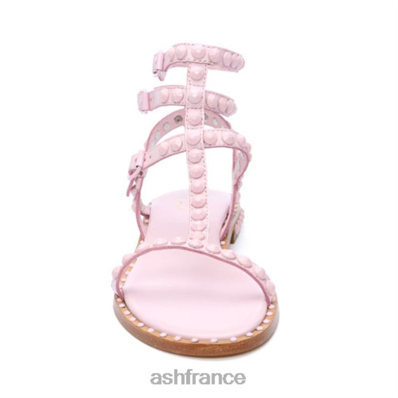 ASH sandale plate à clous ton sur ton play bis 0HP8B58 cristal rose