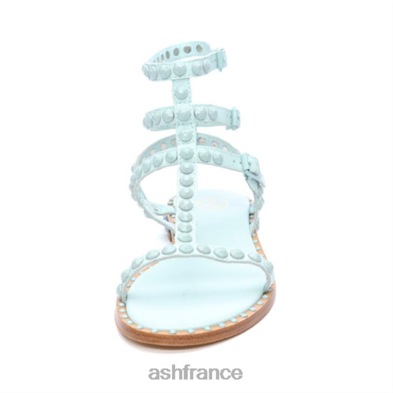 ASH sandale plate à clous ton sur ton play bis 0HP8B59 bleu brumeux/bleu brumeux