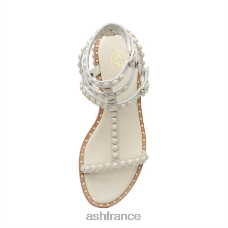 ASH sandale plate à clous ton sur ton play bis 0HP8B60 talc